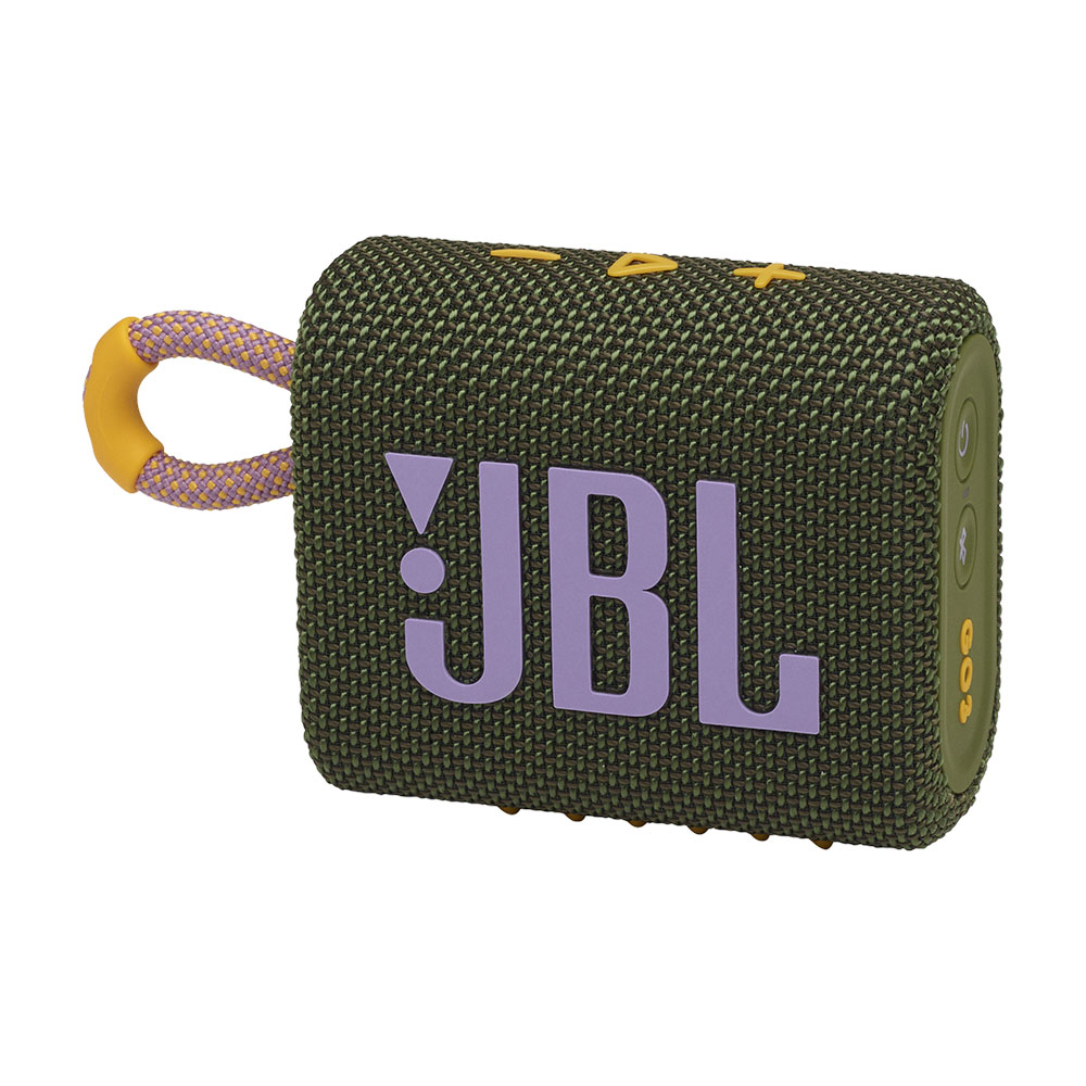 Портативная акустическая система JBL Go 3, зеленый/желтый портативная акустическая система jbl go 3 розовый