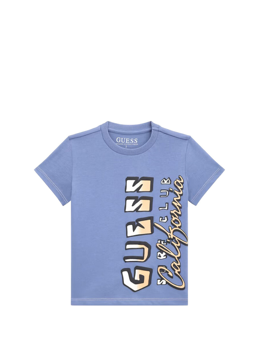 

Кобальтовая детская футболка Guess