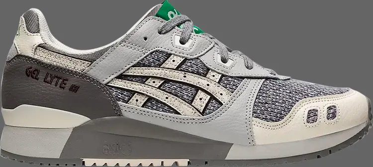 

Кроссовки gel lyte 3 og 'oyster grey cream' Asics, серый