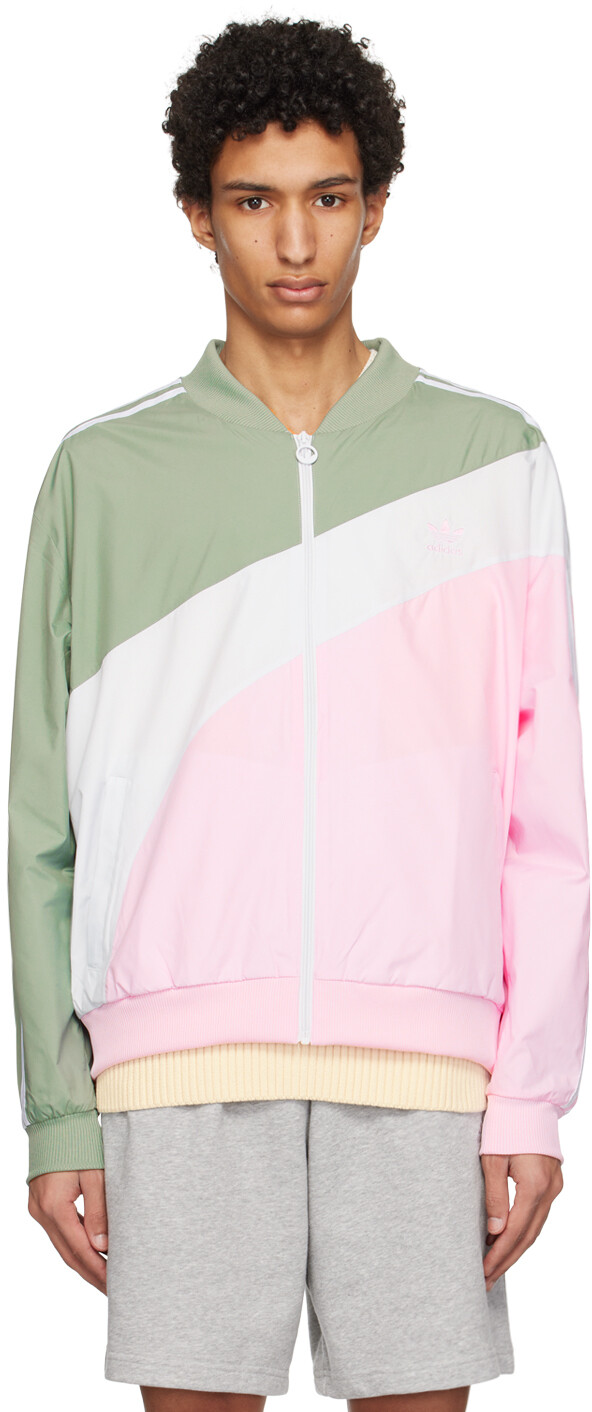 

Разноцветная куртка с завитками adidas Originals, Белый