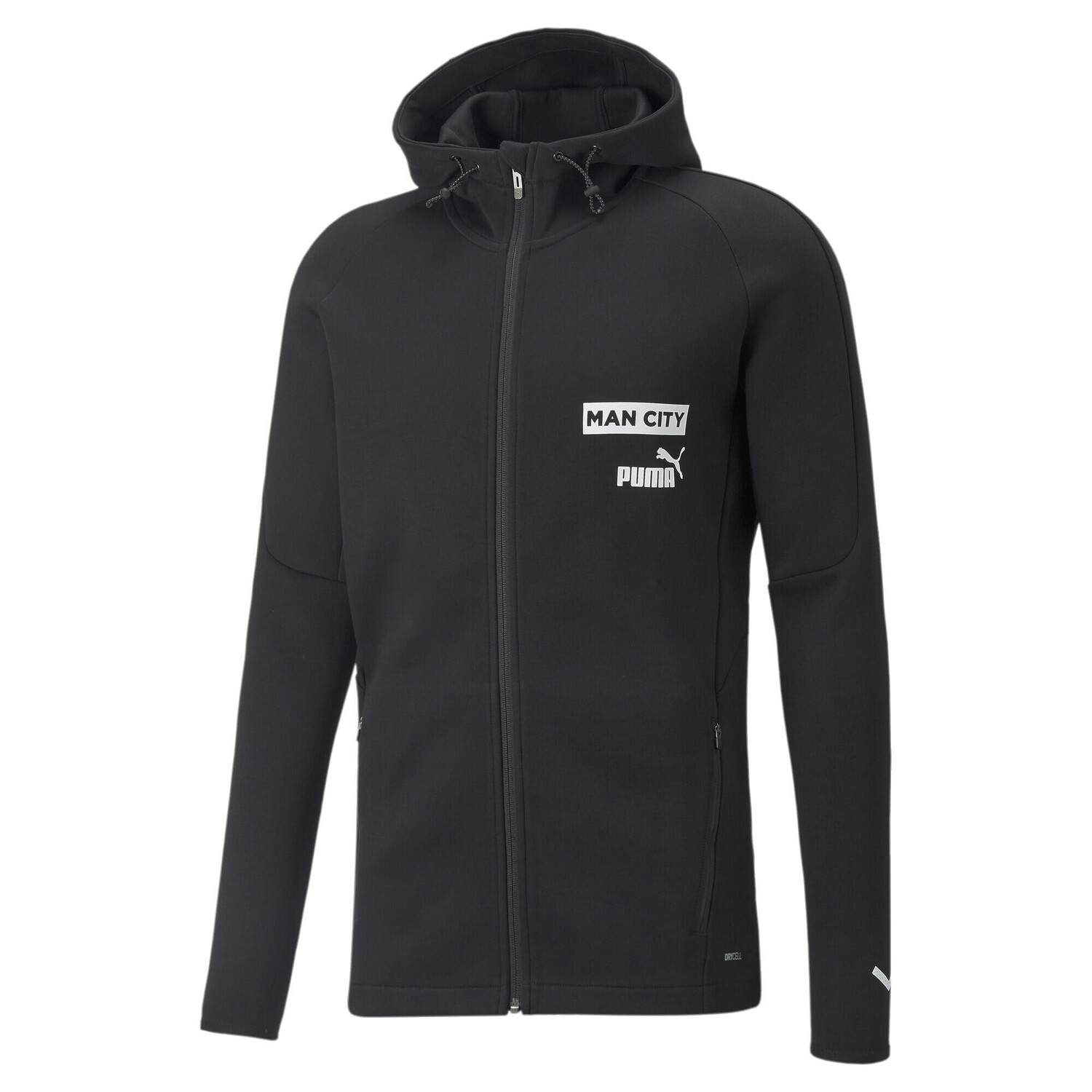 

Манчестер Сити ФК Повседневная мужская футболка с капюшоном PUMA, черный/черный/белый