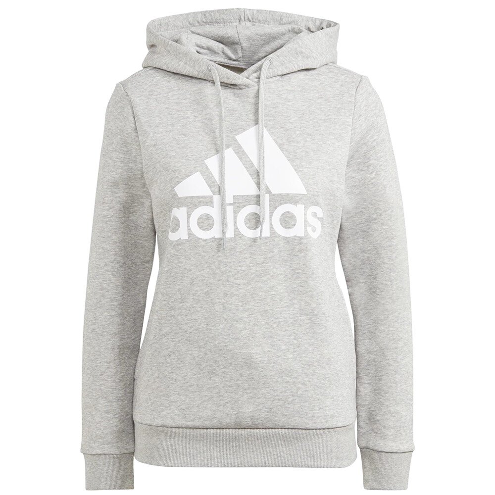 

Худи Adidas Essentials Logo Fleece, серый/белый