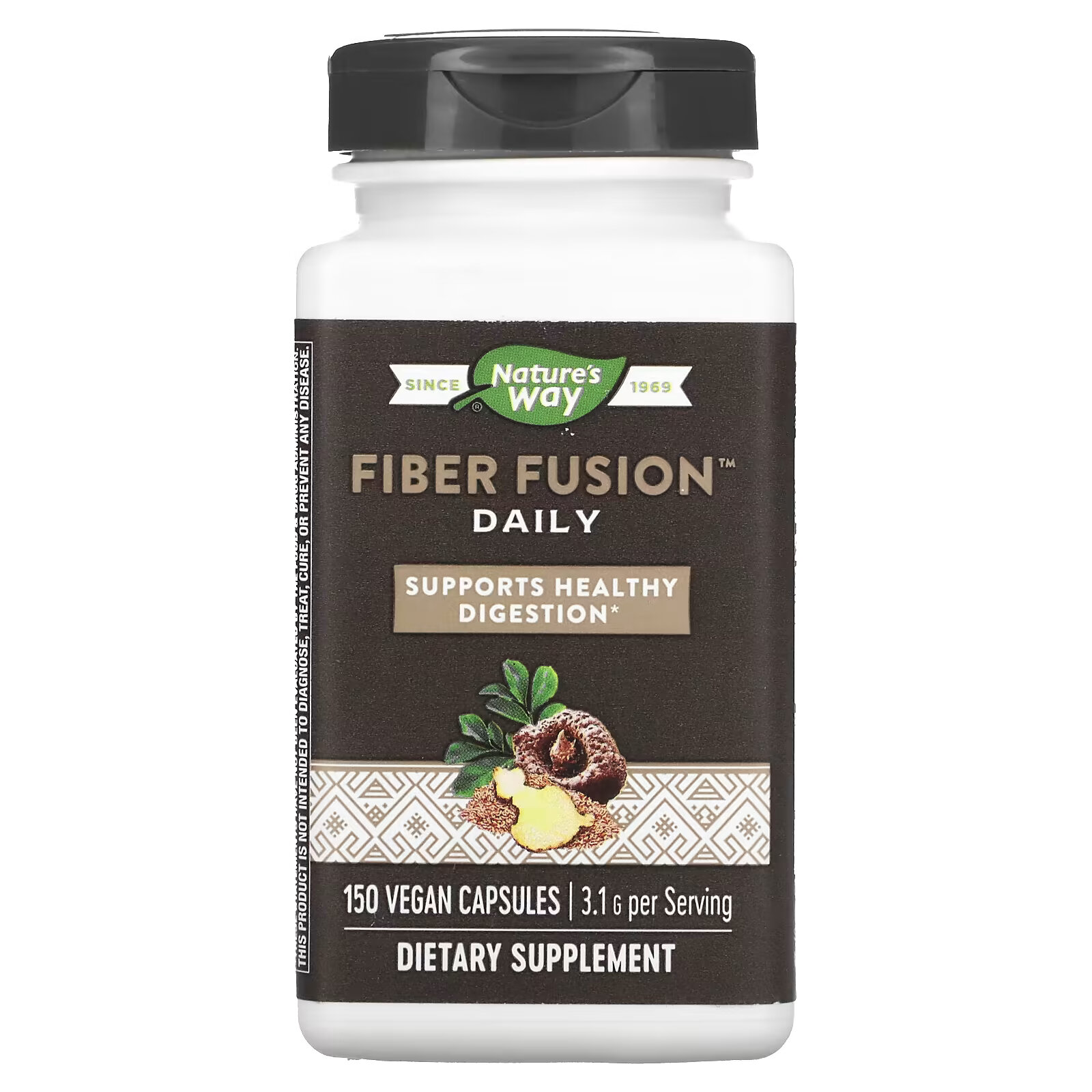 Nature's Way, Fiber Fusion Daily, 3,1 г, 150 веганских капсул nature s way thisilyn daily cleanse 90 веганских капсул