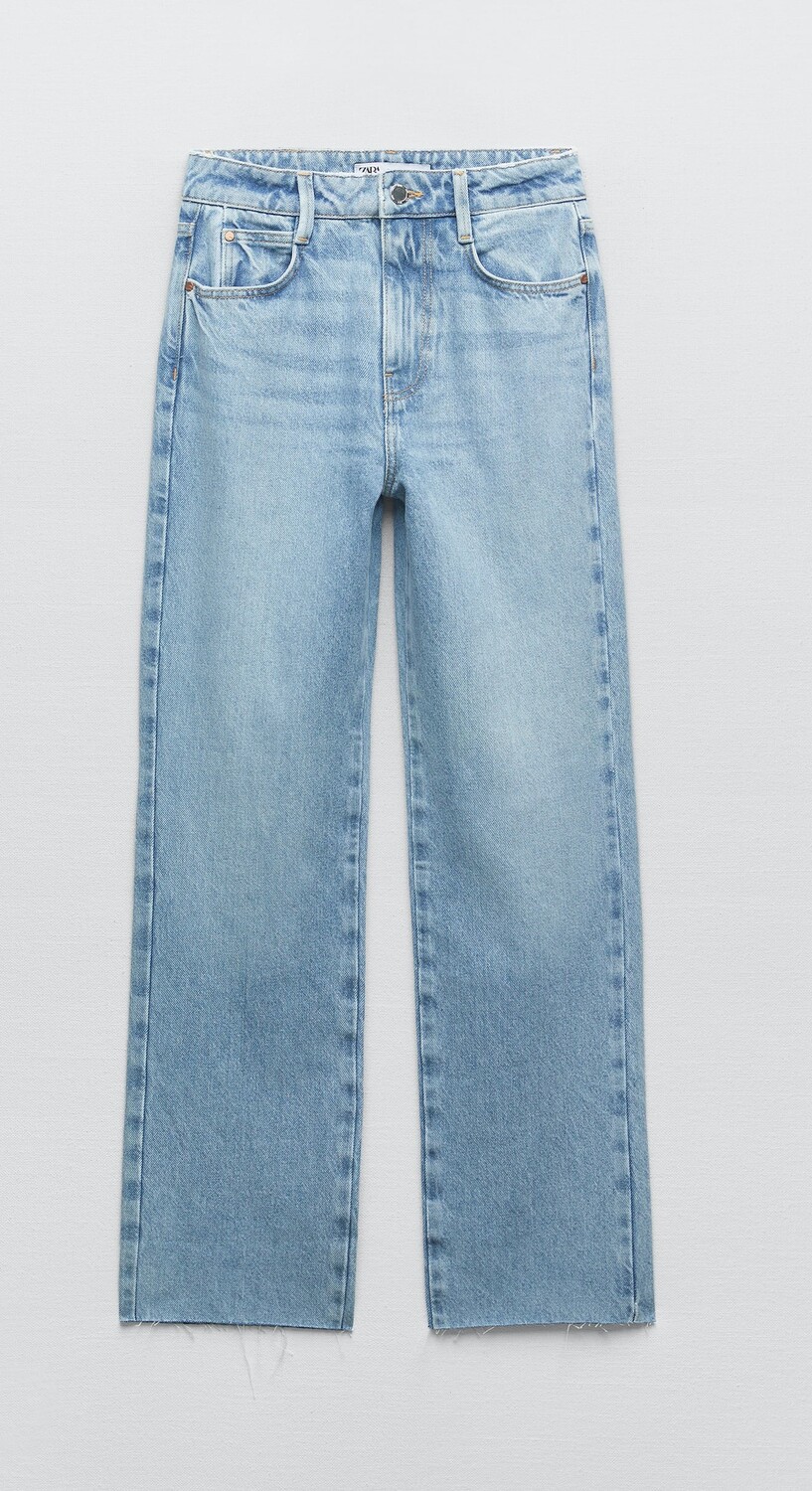 

Джинсы Zara Z1975 High-rise Straight, голубой
