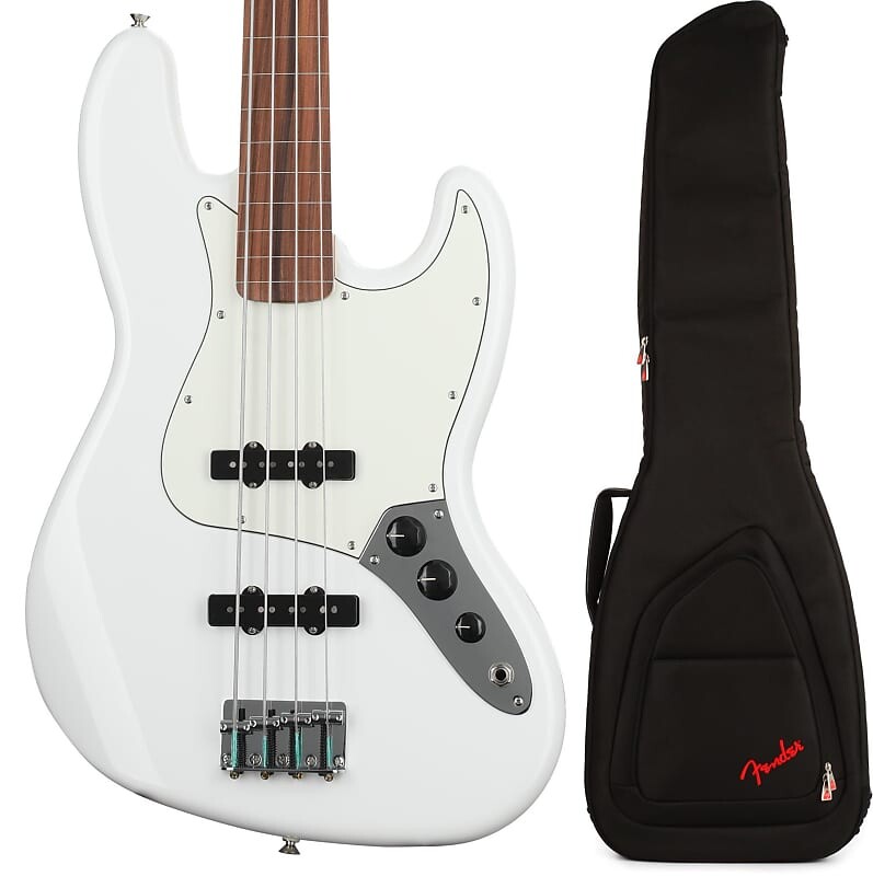 

Fender Player Fretless Jazz Bass — полярно-белый с накладкой Pau Ferro в комплекте с Fender FB620 Electric Bass Gig Bag — черный 0149933515=1 0991522406=1