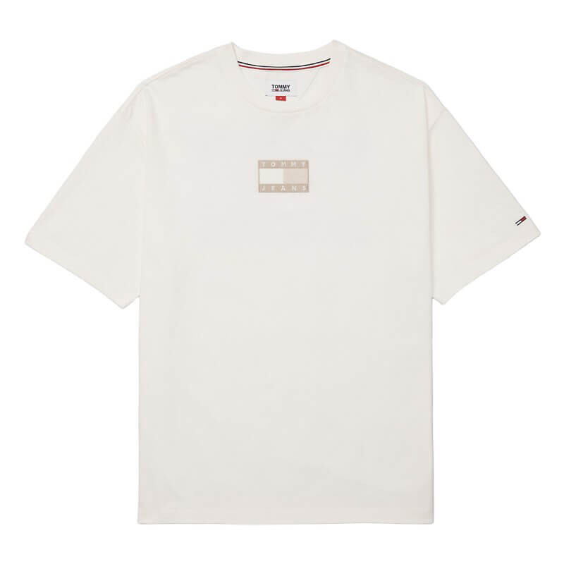 

Футболка Tommy Jeans Badge Logo, бело-серый