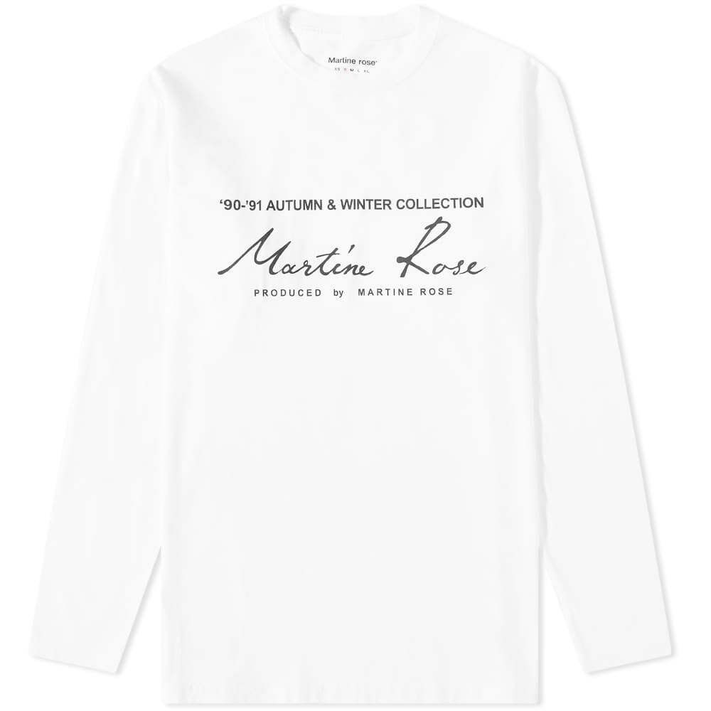 

Футболка Martine Rose Long Sleeve Classic Logo Tee, Белый