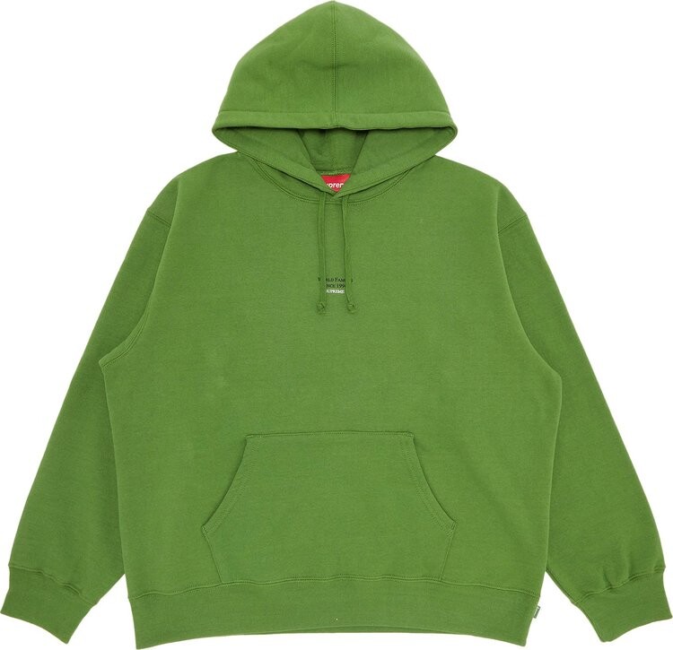 

Толстовка Supreme World Famous Micro Hooded Sweatshirt 'Green', зеленый