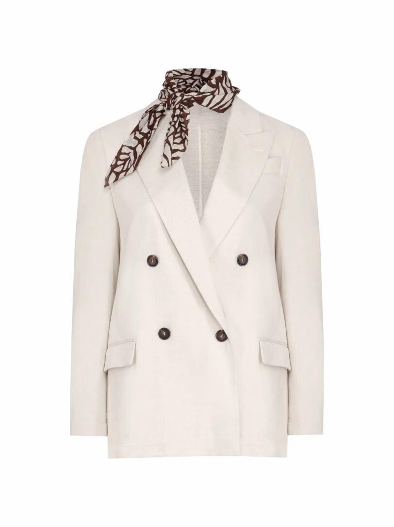 

Двубортный жакет с люрексом Brunello Cucinelli
