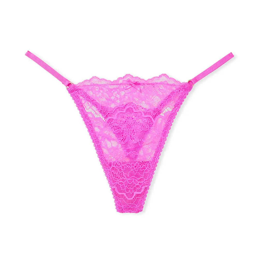 

Трусы Victorias Secret Dream Angels Lace Trim V-String, розовый