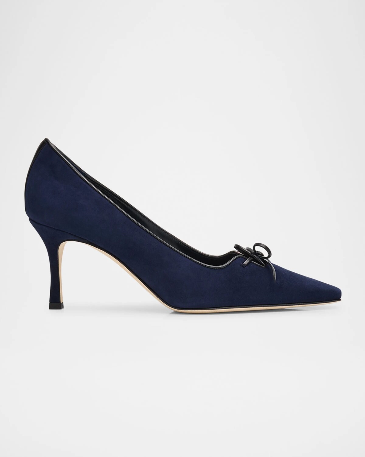 

Zaman Замшевые двухцветные туфли на шнуровке Manolo Blahnik, темно-синий