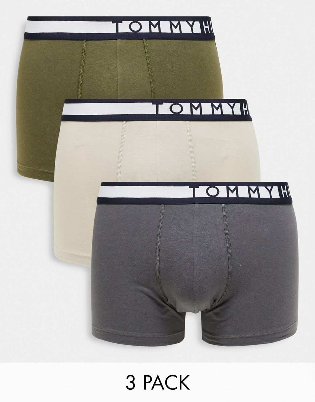 

Тройной чемодан Tommy Hilfiger в зеленом, каменном и сером цвете