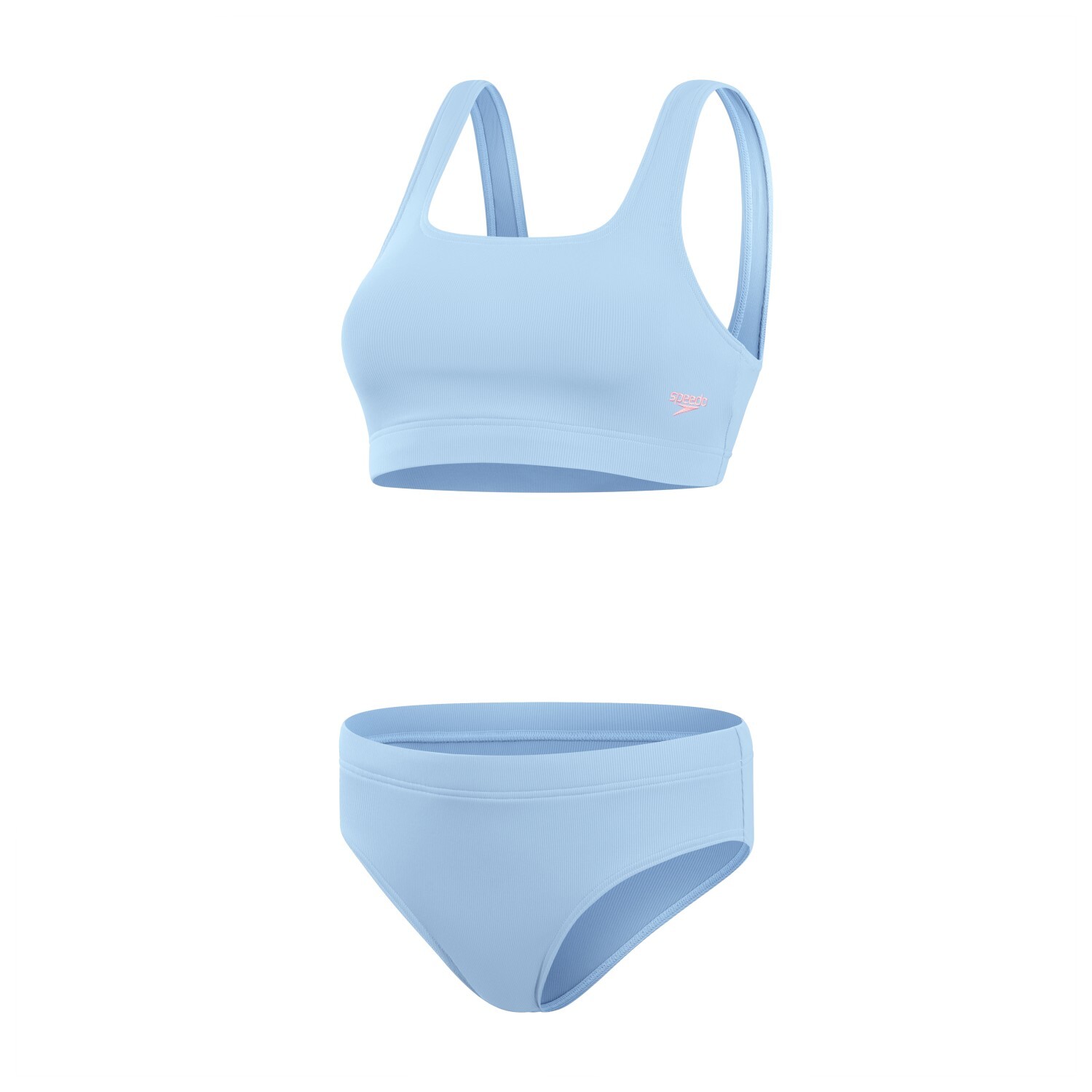 

Бикини Speedo Women's Textured Deep U Back 2 Piece, синий