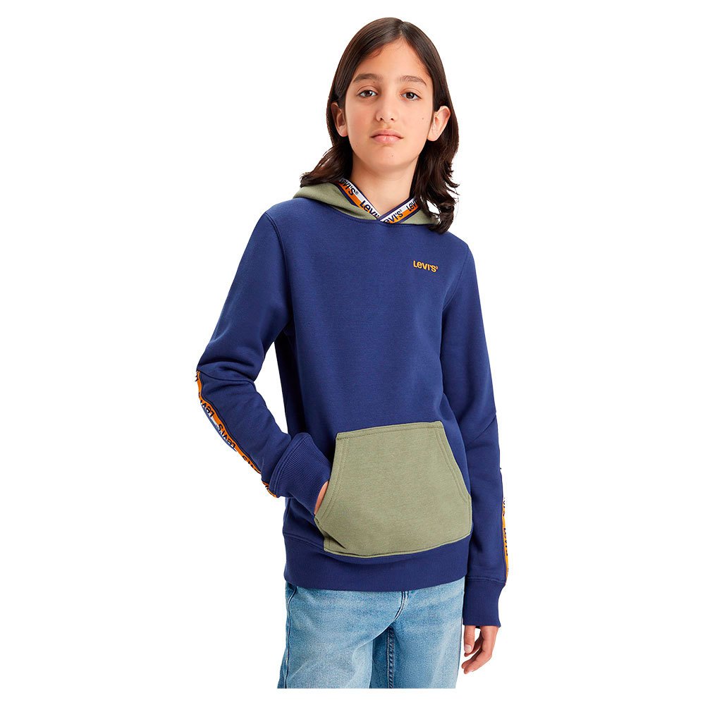 Худи Levi´s Logo Taping Pullover Teen, синий худи levi´s meet and greet taping teen фиолетовый