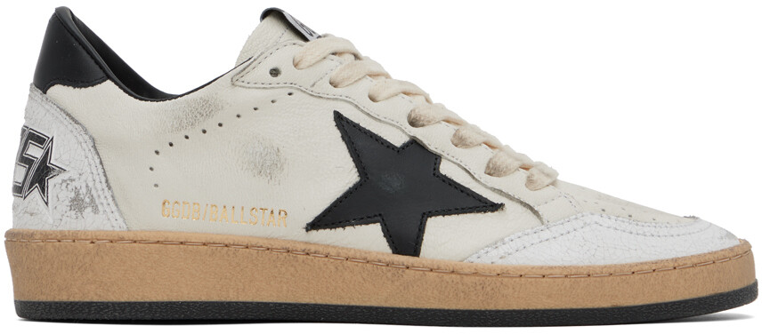 

Бело-черные кроссовки Ball Star Golden Goose, цвет White/Black
