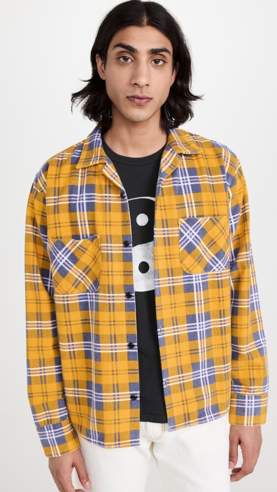 

Рубашка RE/DONE 50S Plaid Straight Bottom, желтый