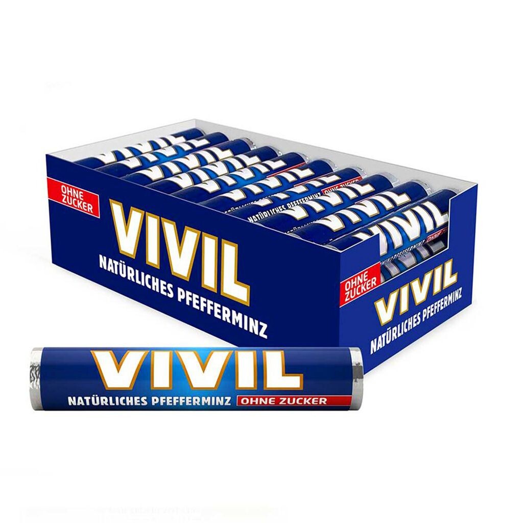 

VIVIL натуральные мятные пастилки без сахара | 30 рулонов Vivil A. Müller