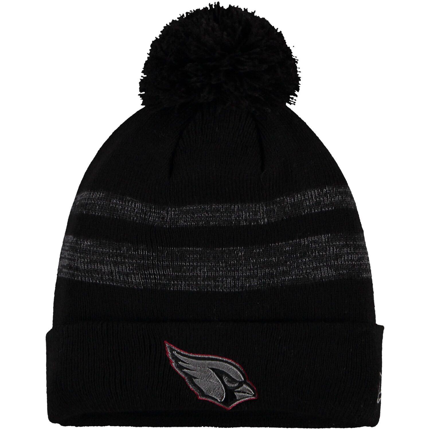 

Мужская вязаная шапка с манжетами и помпоном New Era Black Arizona Cardinals Dispatch