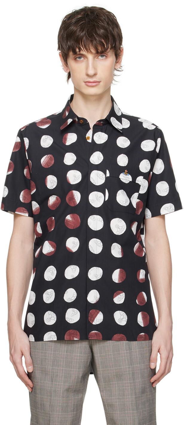 

Черная рубашка с призраком Vivienne Westwood, цвет Dots & Orbs