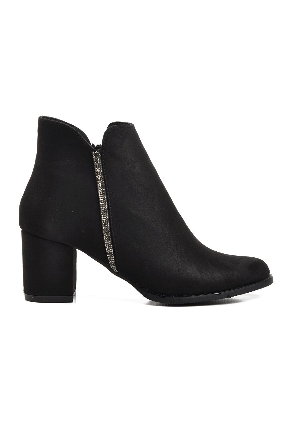 цена 262079 Черные замшевые женские ботинки на каблуке Ayakmod
