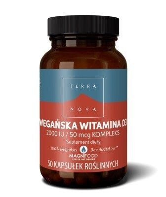 

Terranova Wegańska Witamina D3 2000IU Kompleksвитамин D3 в капсулах, 50 шт.