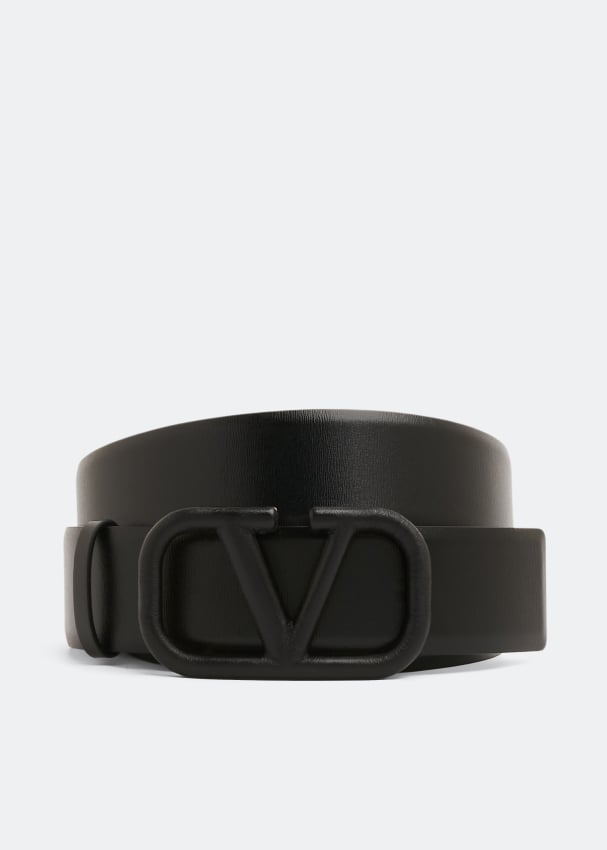 Ремень VALENTINO GARAVANI VLogo Signature belt, черный фото