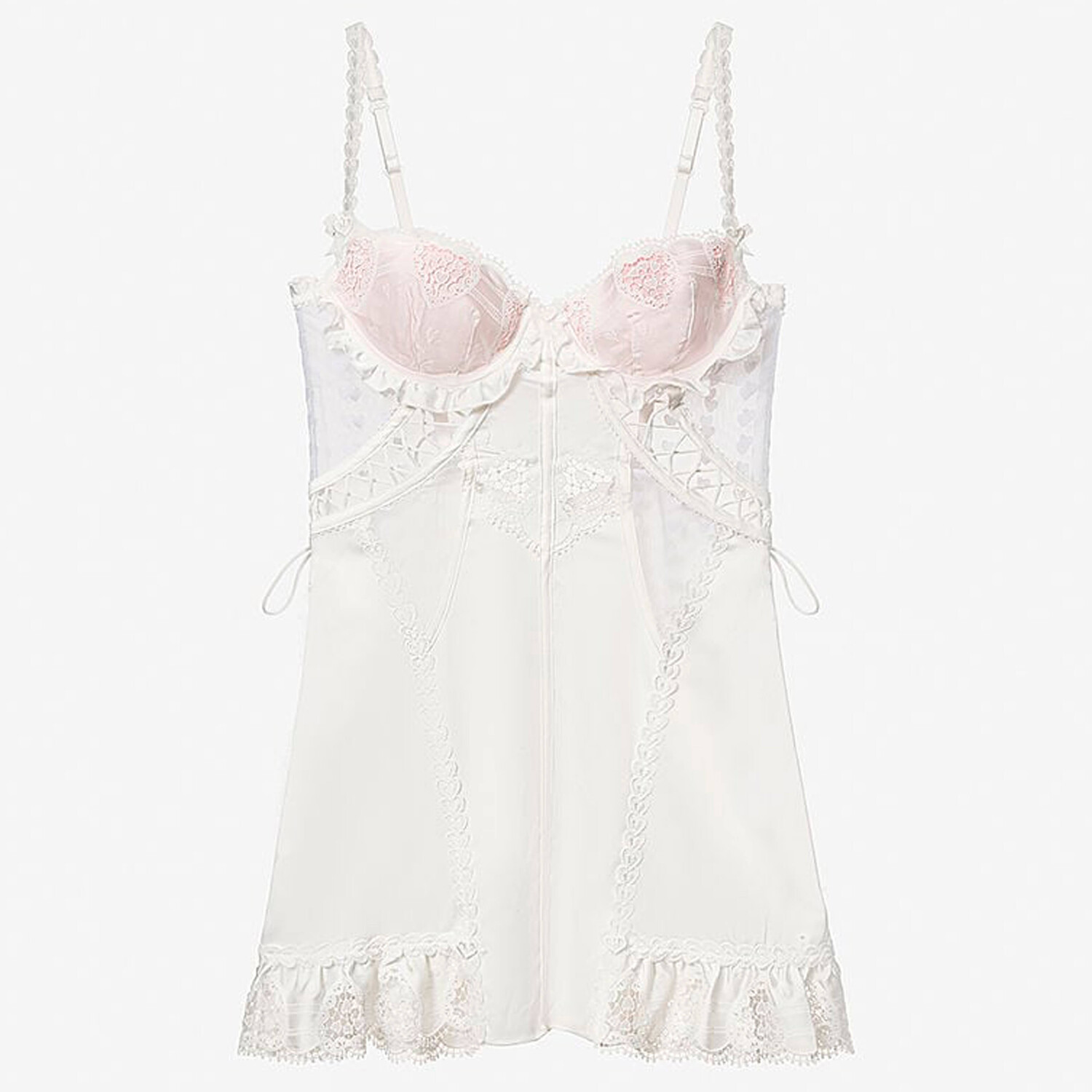 

Платье-комбинация For Love & Lemons Heart Window, белый