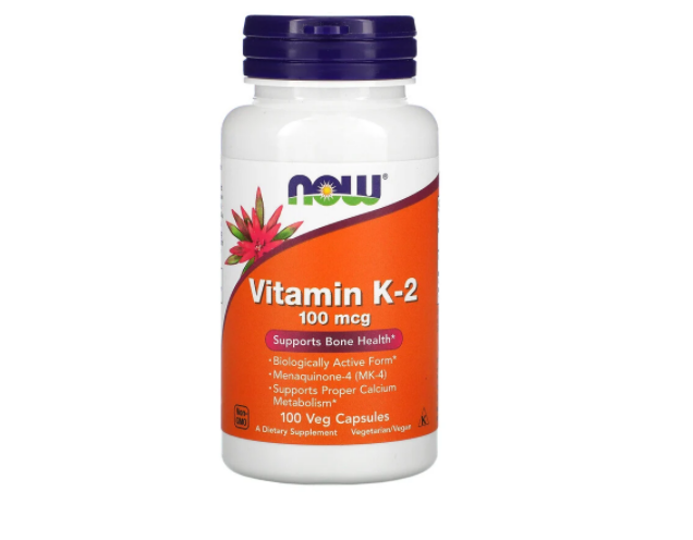 Витамин K2 NOW Foods 100 мкг, 100 растительных капсул