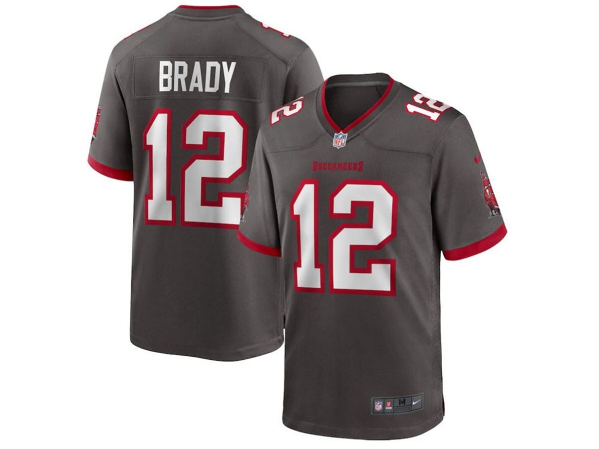 

Мужская игровая майка tampa bay buccaneers том брэди Nike, серый