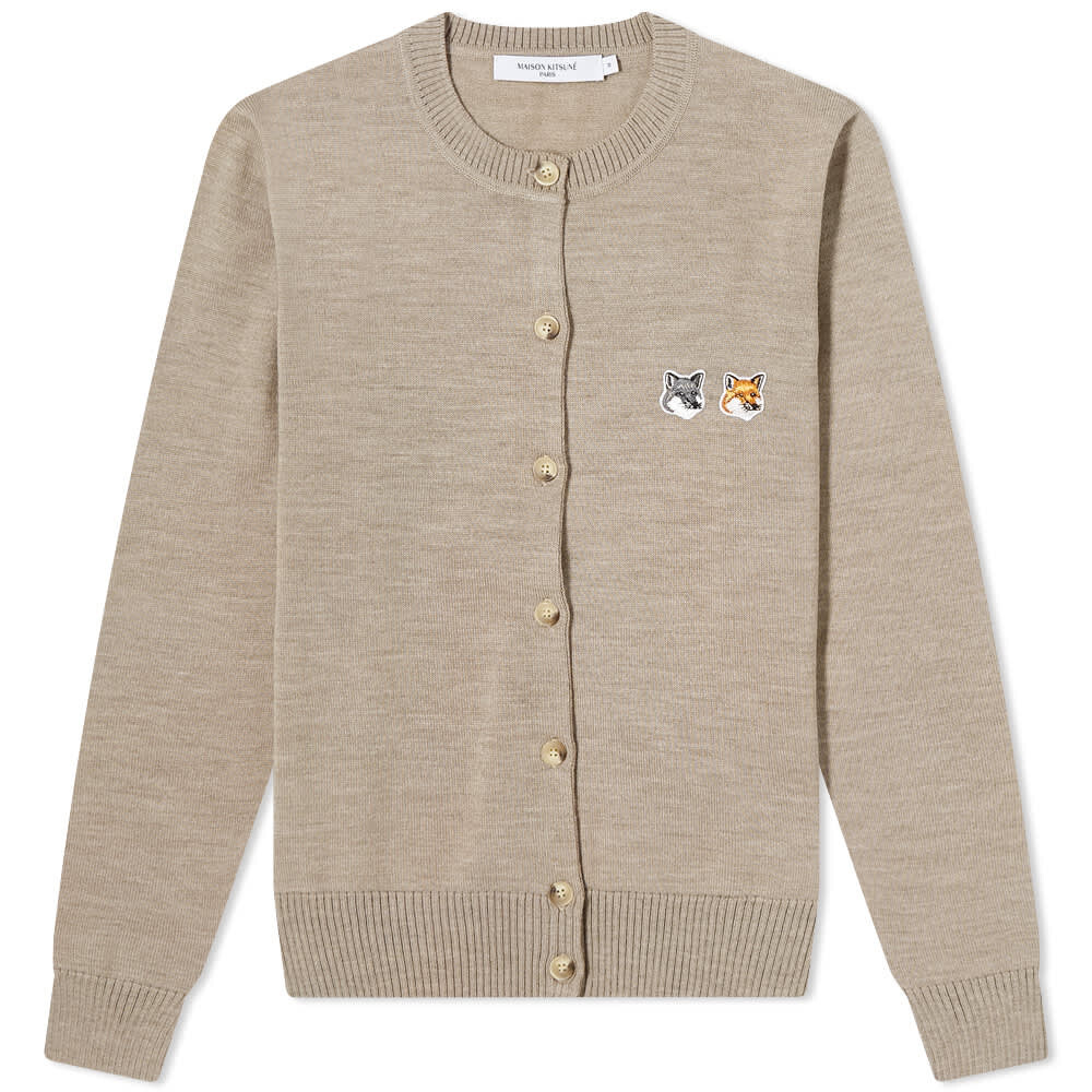 

Джемпер Maison Kitsuné Double Fox Head Patch R-Neck Cardigan, Серый