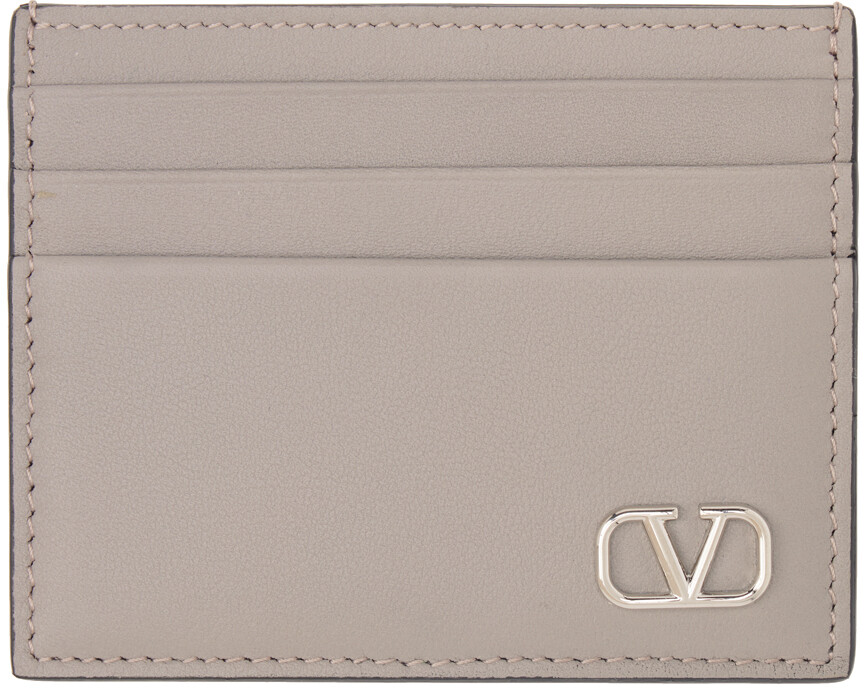 

Серый мини-кардхолдер с логотипом Vlogo Signature Valentino Garavani