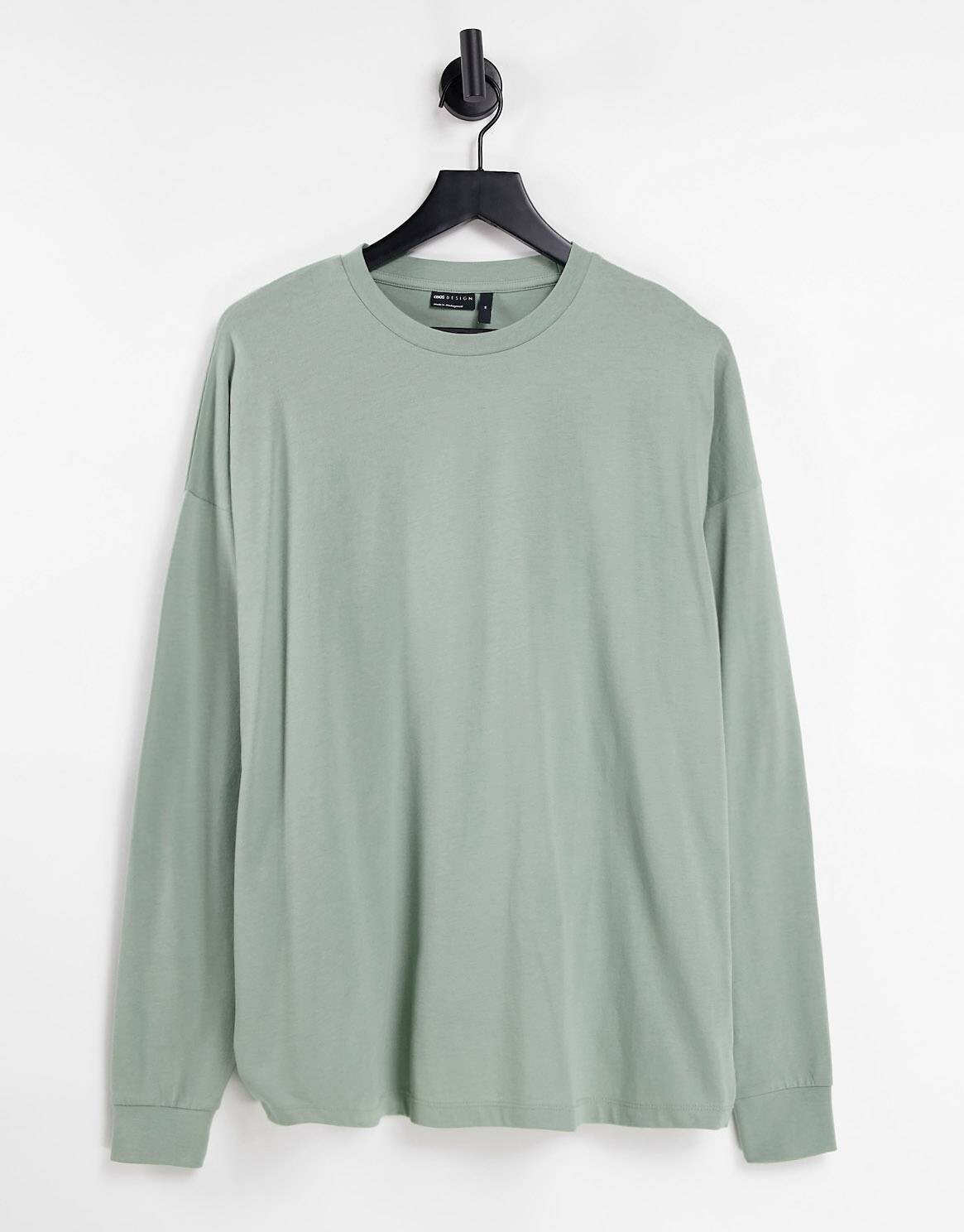 

Футболка цвета хаки оверсайз с длинными рукавами ASOS DESIGN - KHAKI