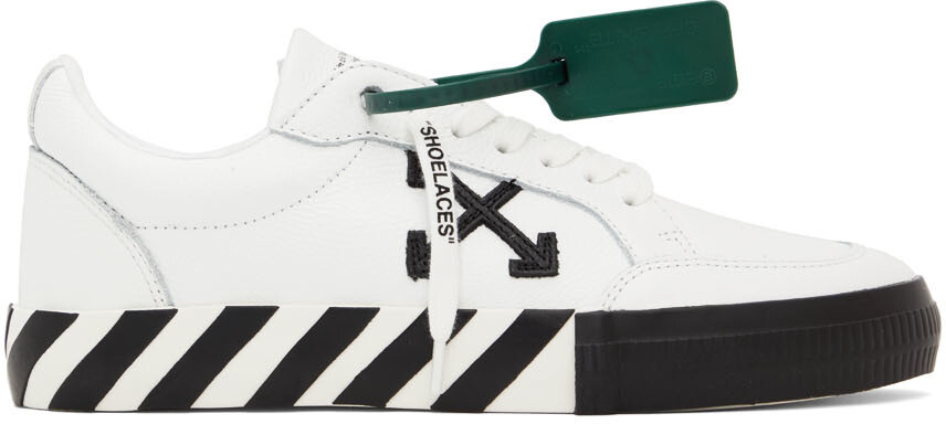 

Бело-черные низкие кроссовки на вулканизированной основе Off-White