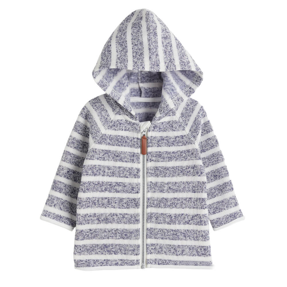 Куртка H&amp;M Knitted Fleece, синий/белый