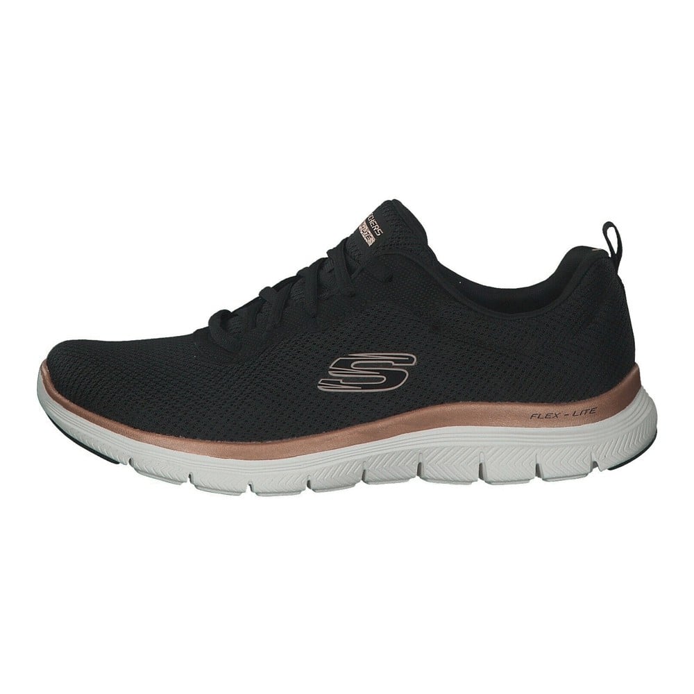 Кроссовки Skechers Sport Flex Appeal 4.0, black mesh / rose gold trim - фото