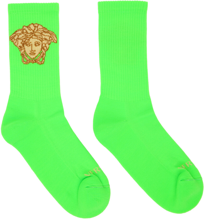 

Зеленые носки с Медузой Versace