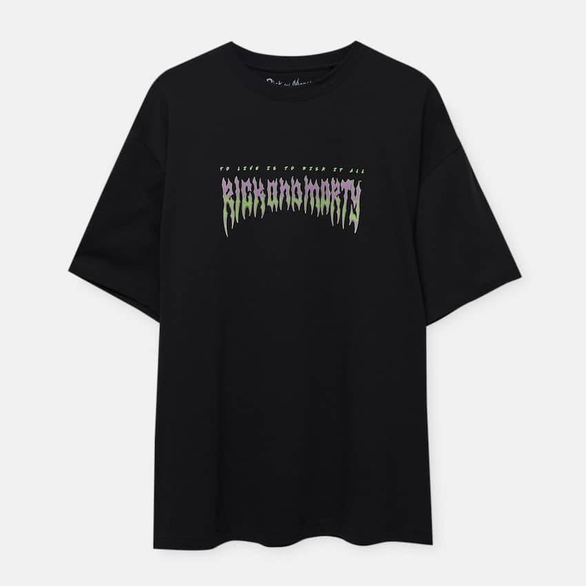 

Футболка Pull&Bear Rick And Morty, черный