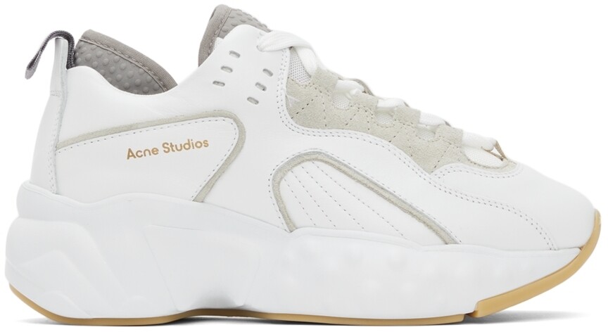 

Белые кроссовки из кожи наппа Acne Studios