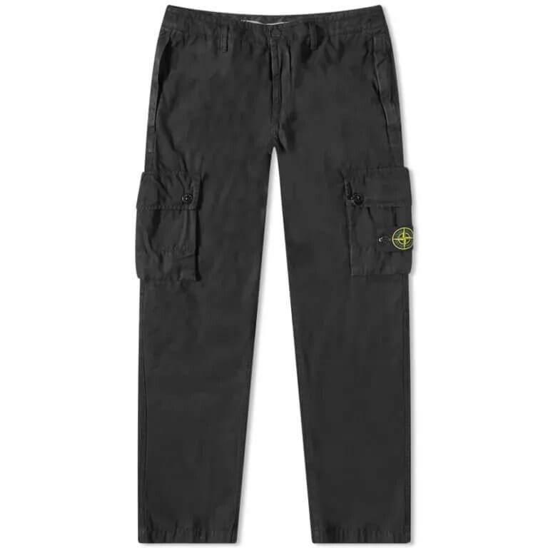 

Брюки-карго Stone Island из матового хлопкового холста, темно-серый