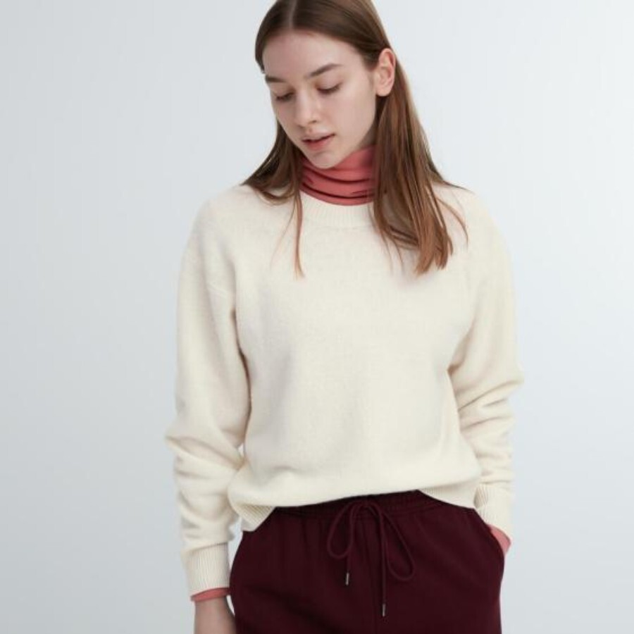 

Джемпер Uniqlo Heattech Premium Lambswool, молочно-белый