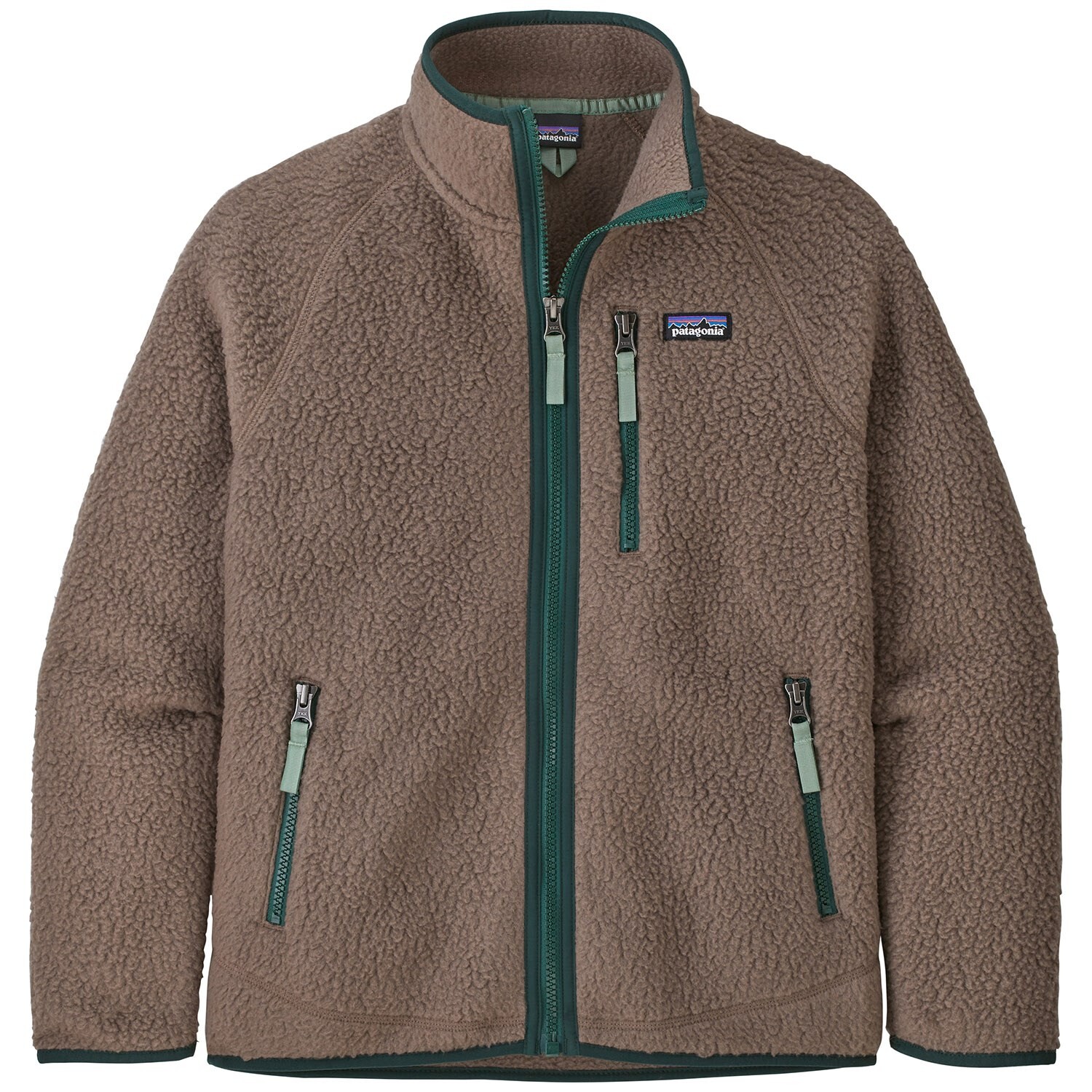 

Куртка Patagonia флисовая с ворсом в стиле ретро для мальчикам, коричневый