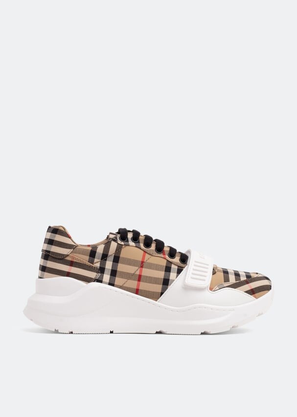 

Кроссовки BURBERRY Regis sneakers, бежевый