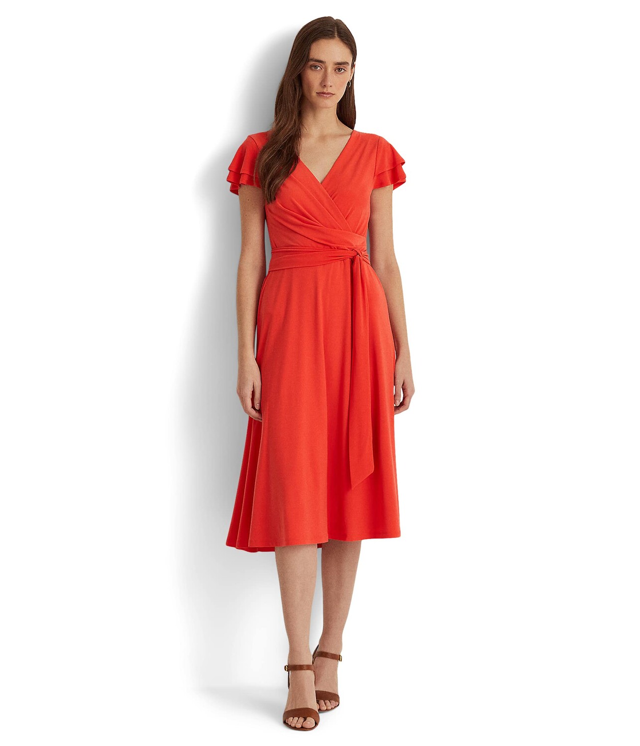 

Платье LAUREN Ralph Lauren, Surplice Jersey Flutter-Sleeve Dress