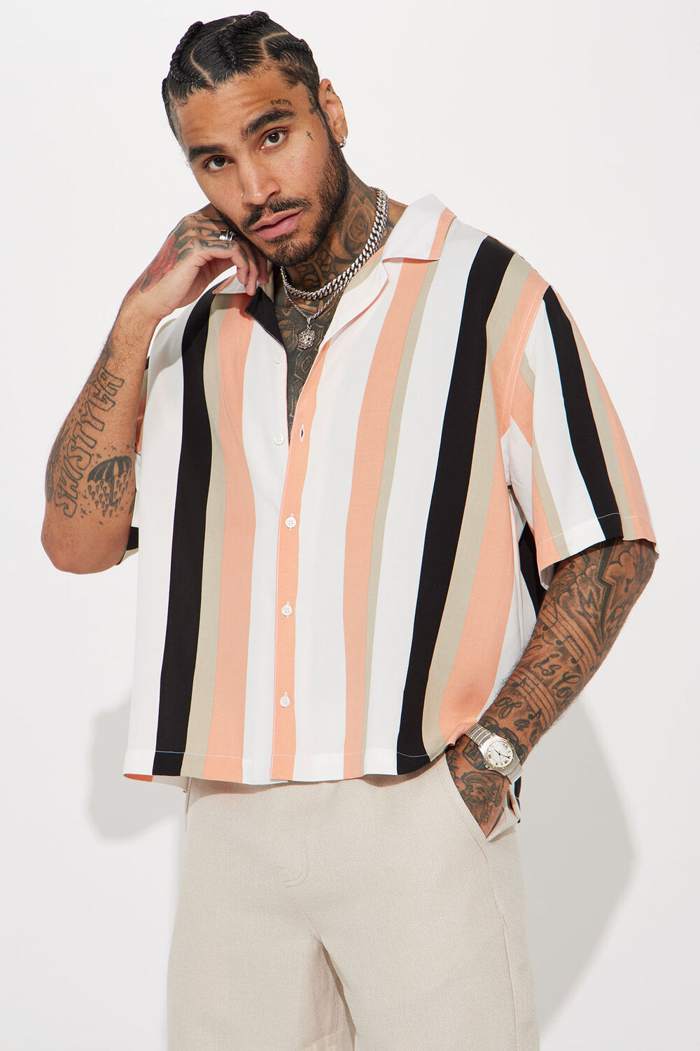 

Рубашка Fashion Nova ZDF01V310025, разноцветный