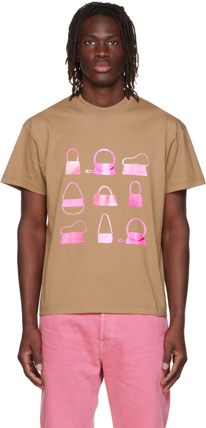 

Коричневая футболка Le T-Shirt Sacs Jacquemus