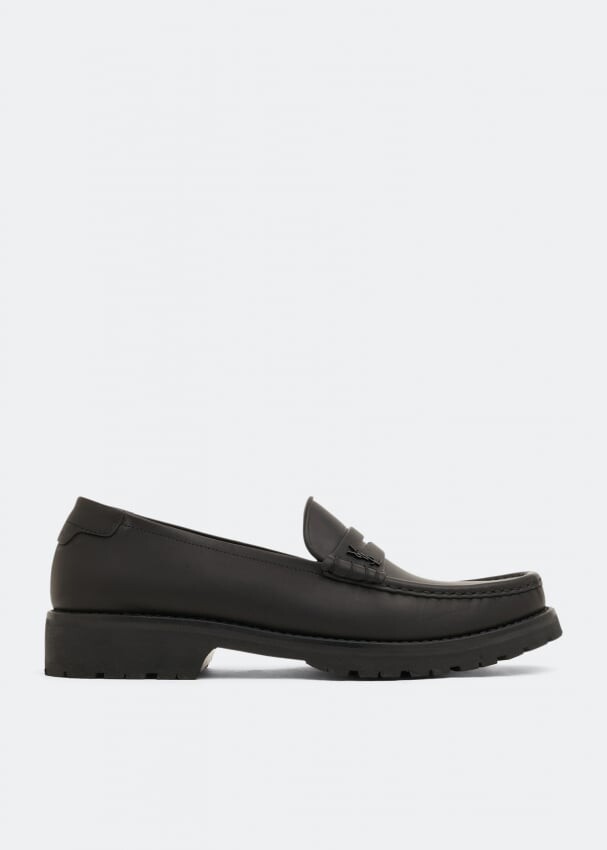 

Лоферы SAINT LAURENT Le Monogram penny loafers , черный
