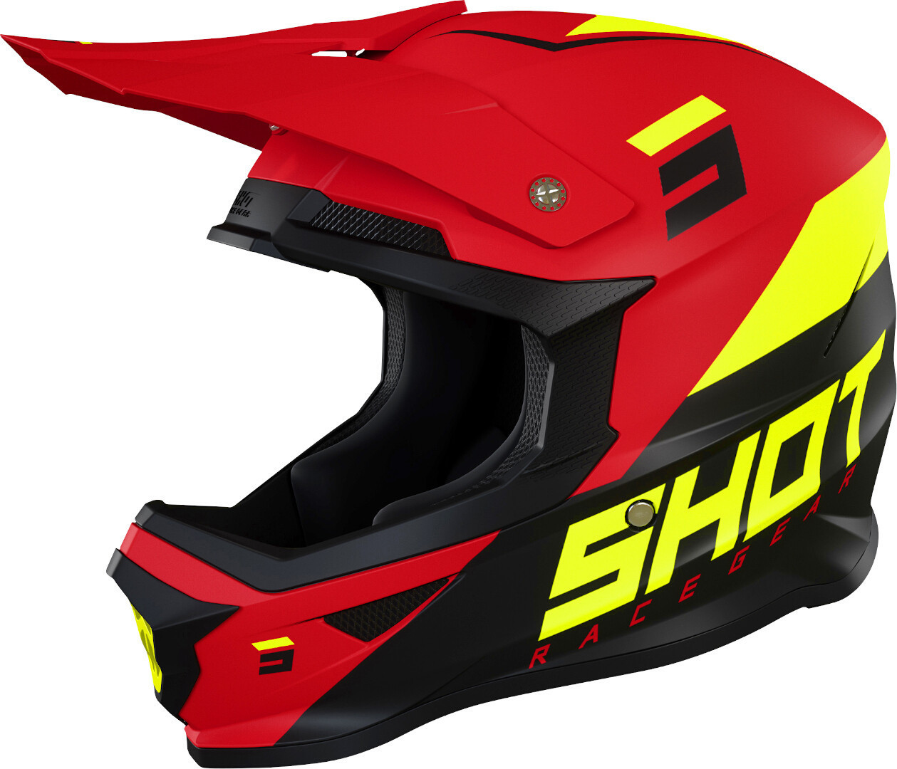 Шлем Shot Furious Chase со съемной подкладкой, красный/желтый