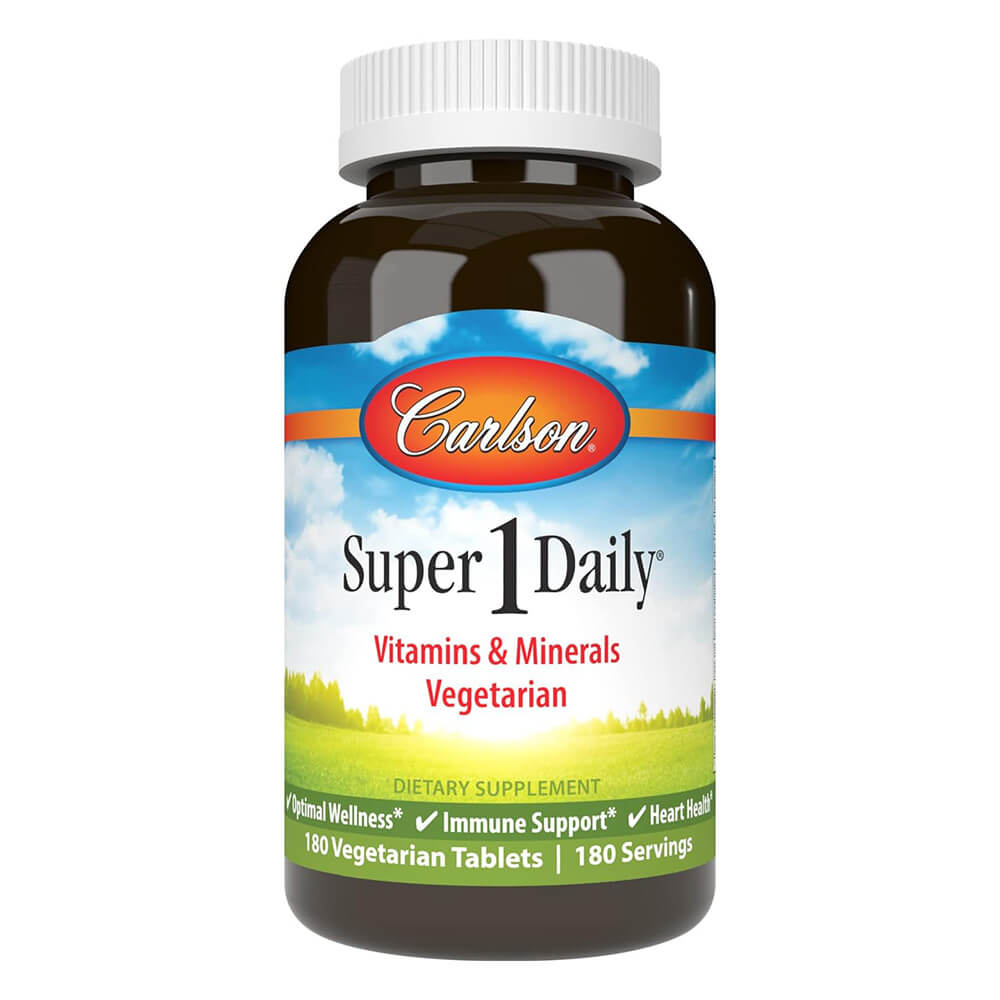 Мультивитамины для взрослых Carlson - Super 1 Daily, (180 таблеток) yumv s мультивитамины с минералами приятные фруктовые вкусы 60 желейных таблеток