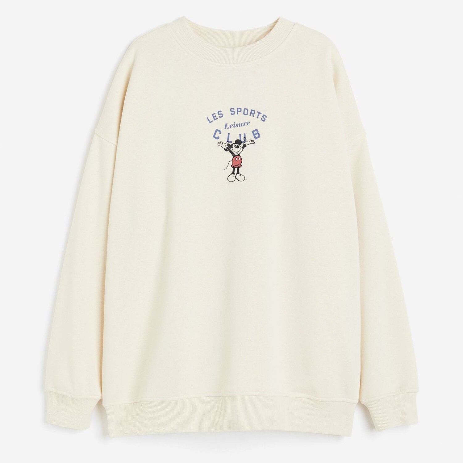 

Свитшот H&M Mickey Mouse Oversized Printed, кремовый, Бежевый