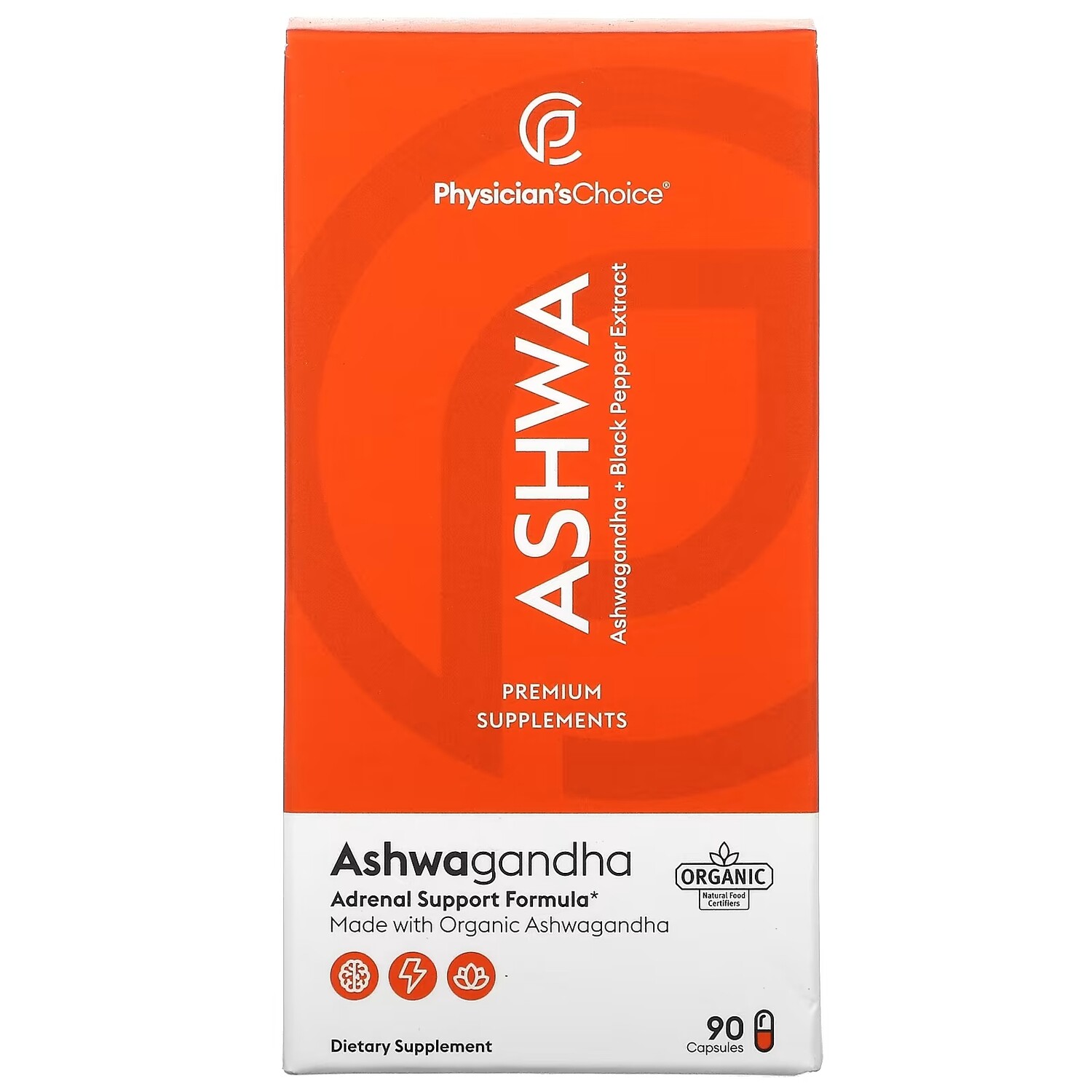 

Ашваганда и Экстракт Черного Перца Physician's Choice Ashwa, 90 капсул